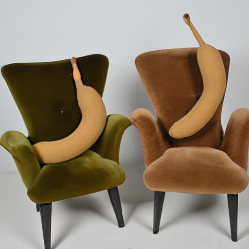 Banana and Kiwi Suede Chairs