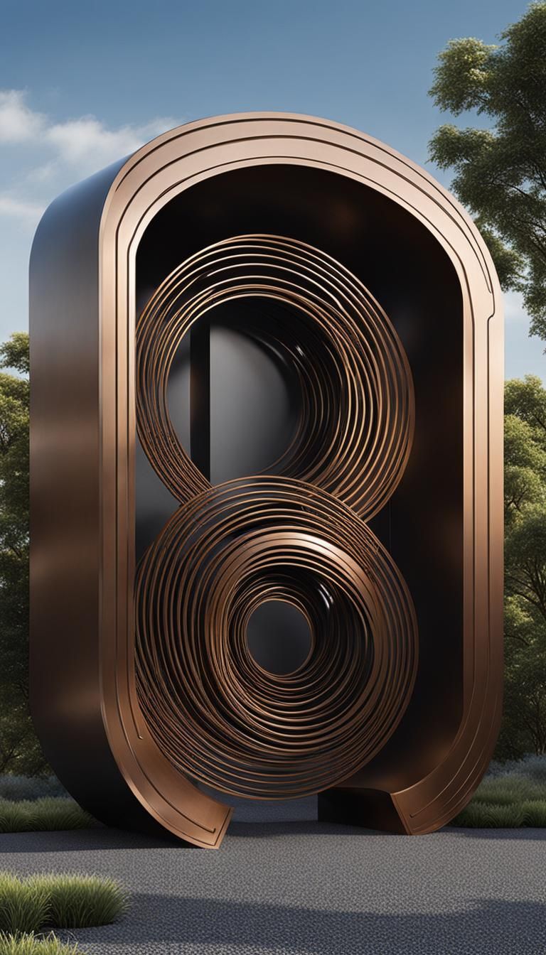 Abstract Metal Sculpture of Large Proportions