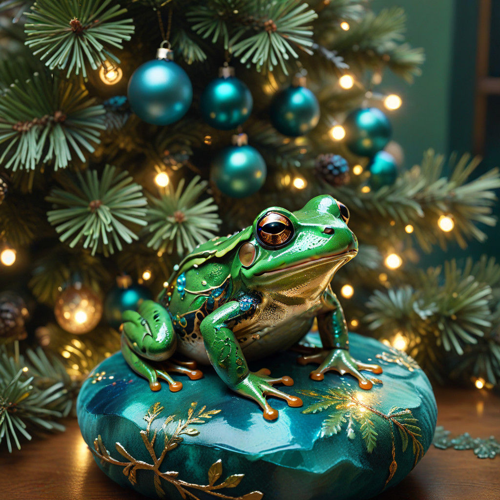 Vibrant Christmas Scene in Vermeer Style