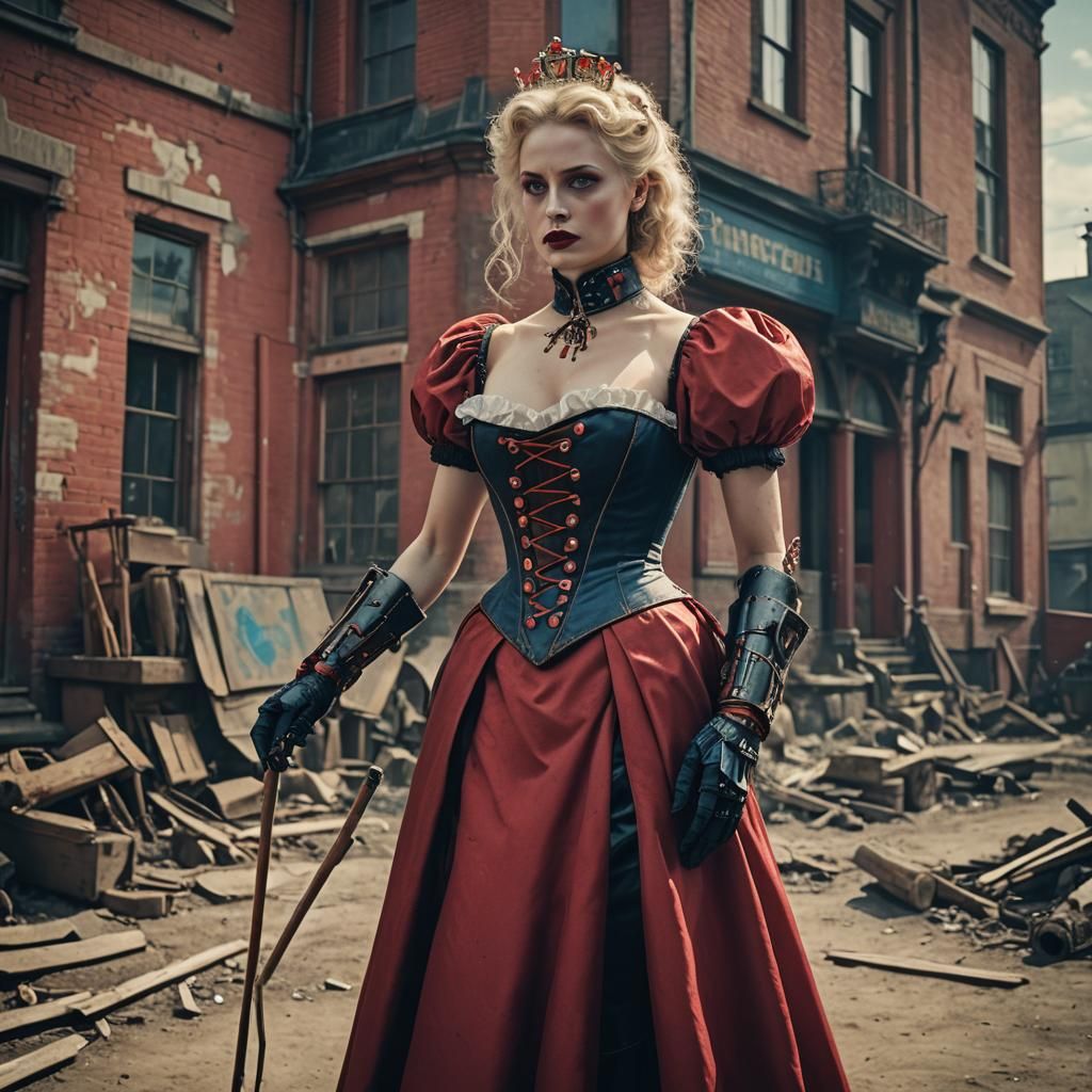 Queen of Hearts Robot in Cinematic Style