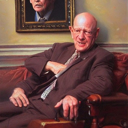 Professor in Oil Painting Style
