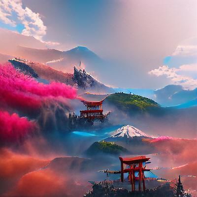 Fantastical Japan in Detailed Matte Painting