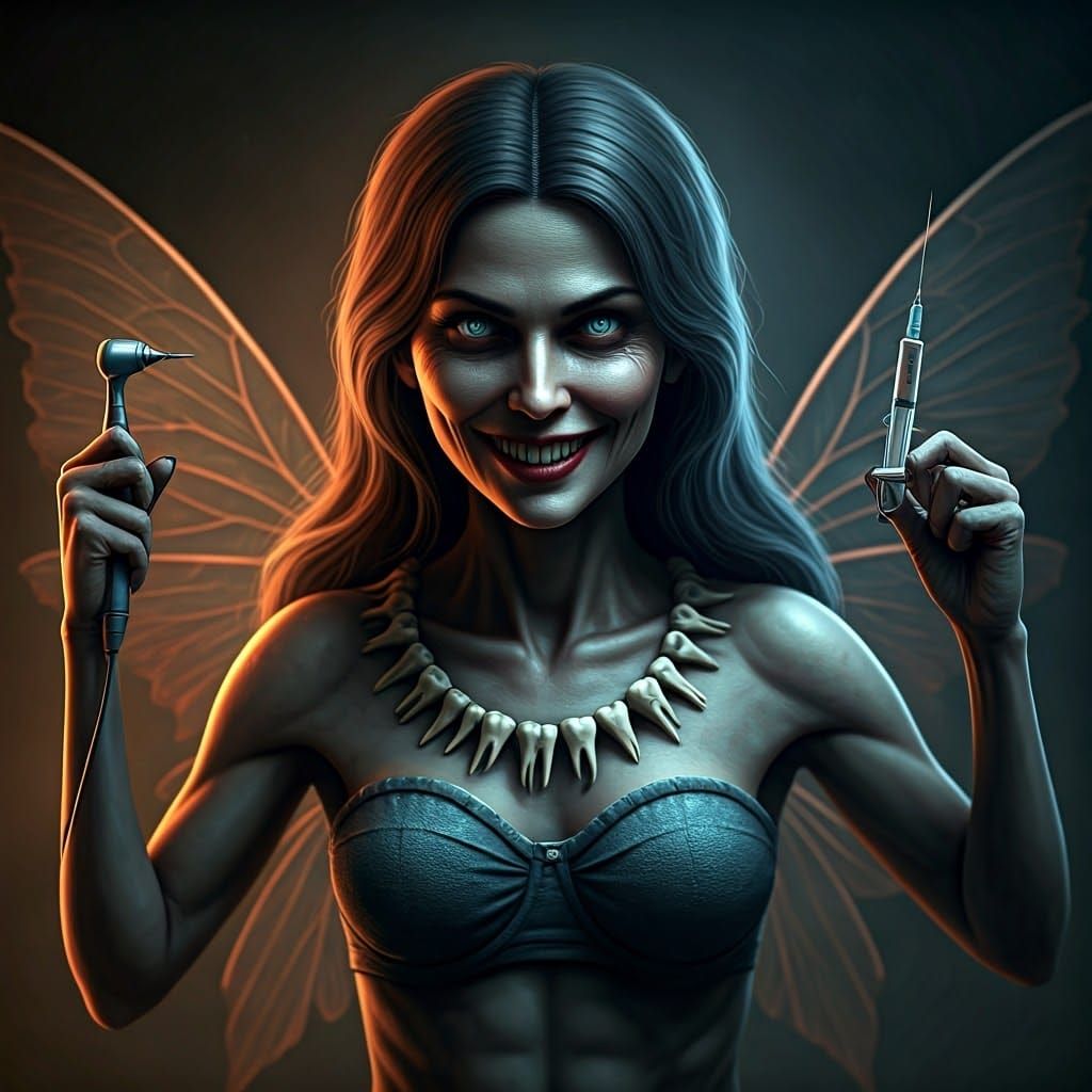 Eldritch Tooth Fairy: Grotesque, Photorealistic Horror