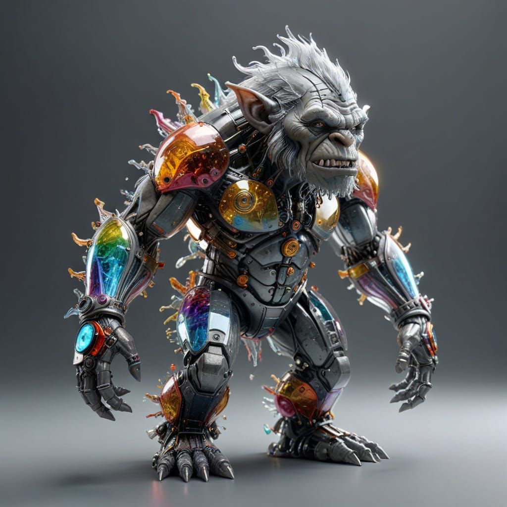 Futuristic Transparent Troll Concept Art