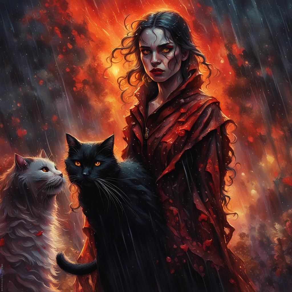 Vampire Sorceress in Dark Fantasy Art
