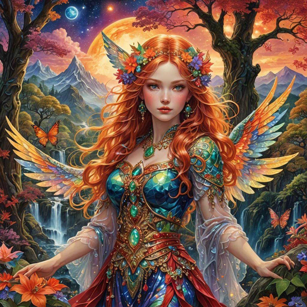 Fantasy Model in a Maximalist Dreamscape