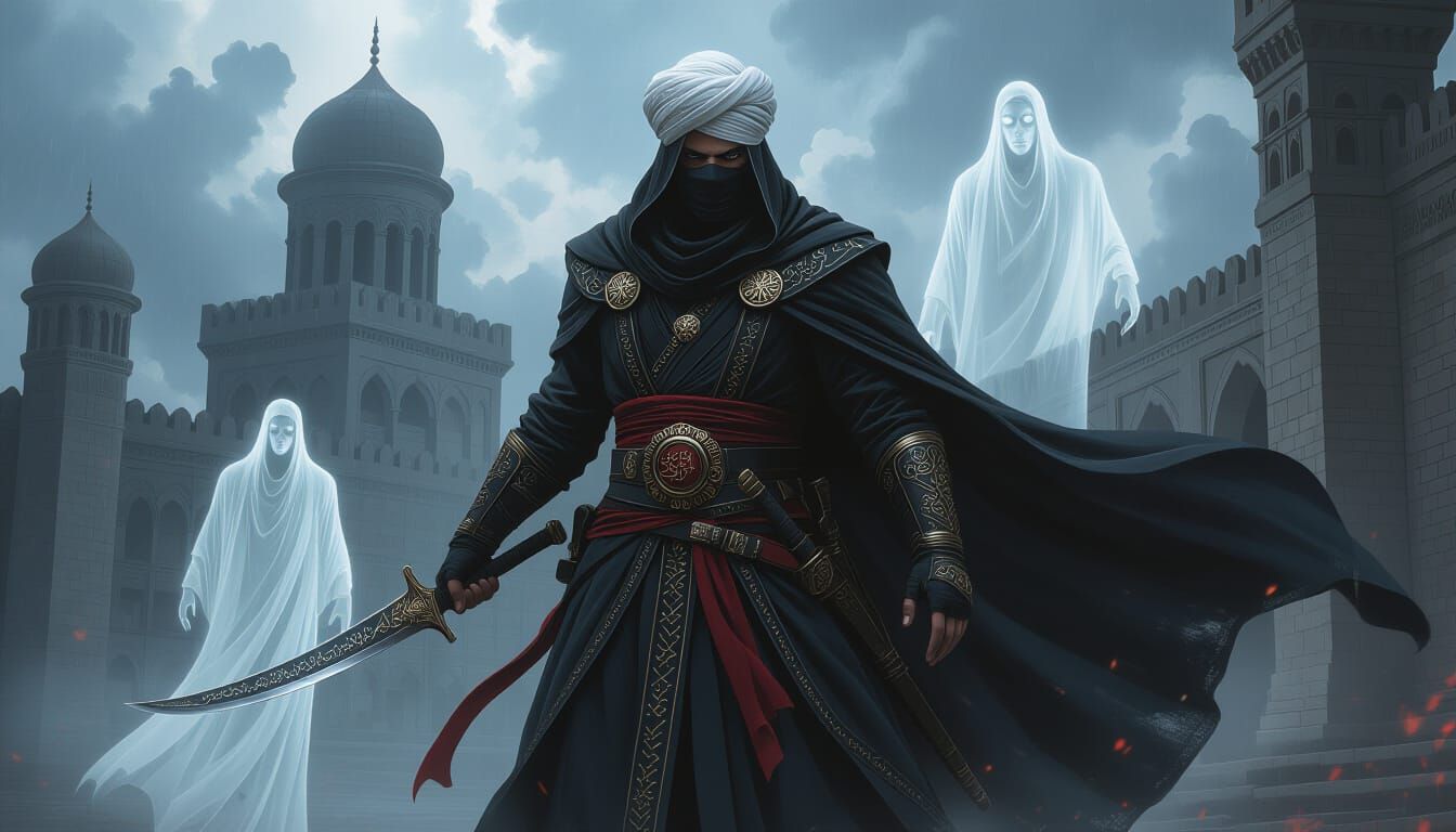 Ottoman Assassin in Gothic Fortress, Cinematic Art