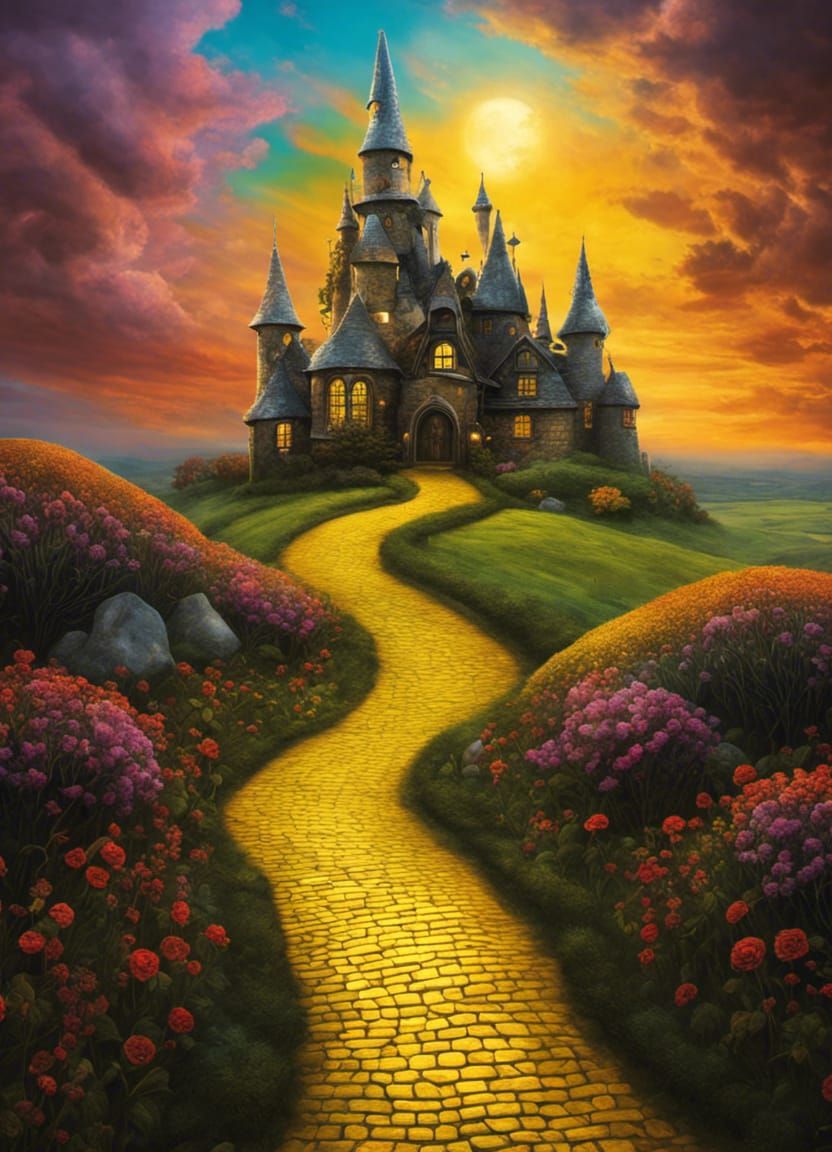 The Wicked Witch in Oz made the yellow brick road lead to her house.