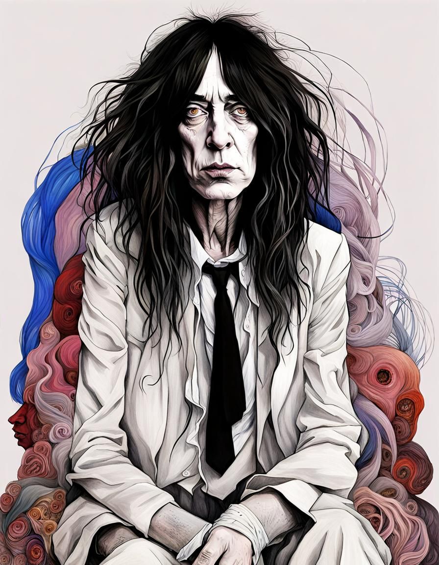 Surreal Portrait of Patti Smith in Digital Art