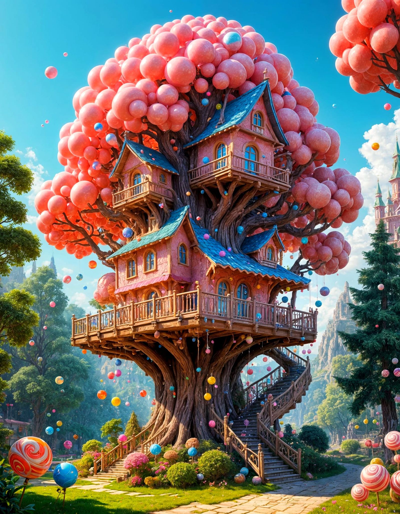 Futuristic Bubblegum Ranch Treehouse
