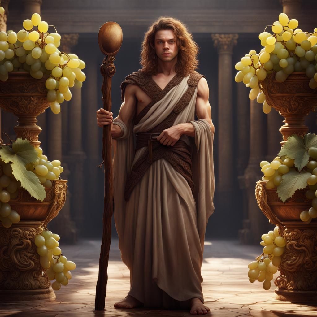 Dionysus in Toga: Detailed Matte Painting