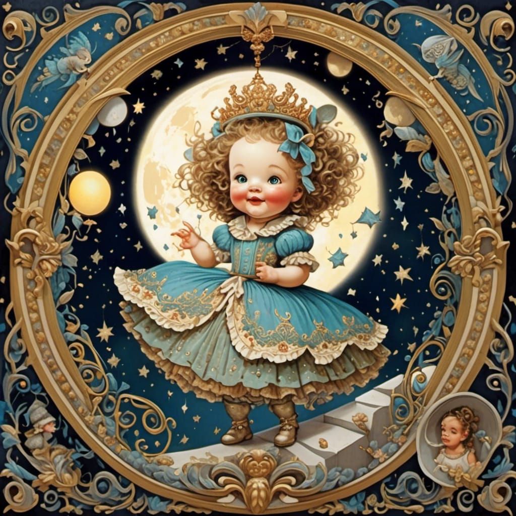 Rotund baby girl opera singer
