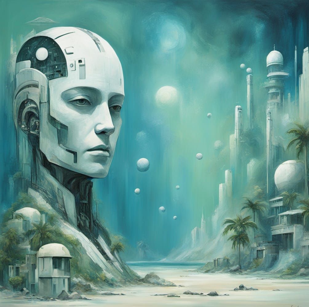 Abstract Surrealism Painting of Governor Bay