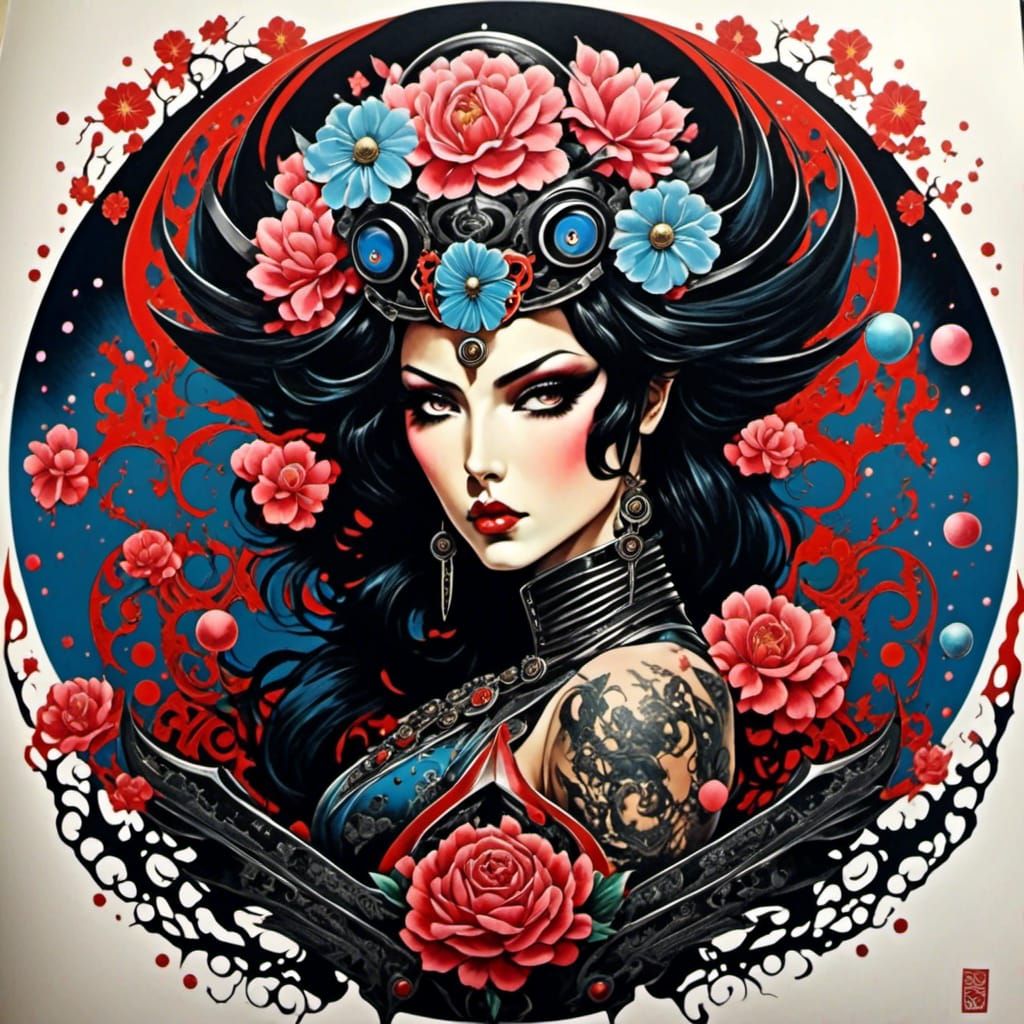 Gothic Goddess: Cosmic Ethereal Anime Warrior