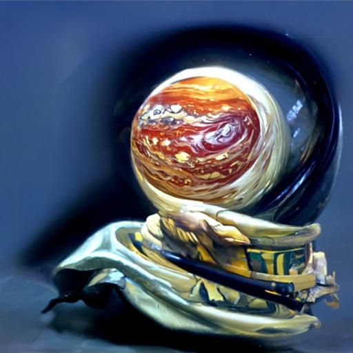 Jupiter as Oil Painting by James Gurney
