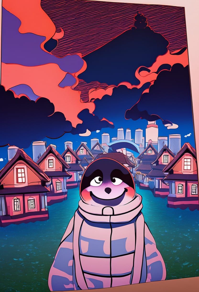 Heroic Noel in Vibrant Anime Style