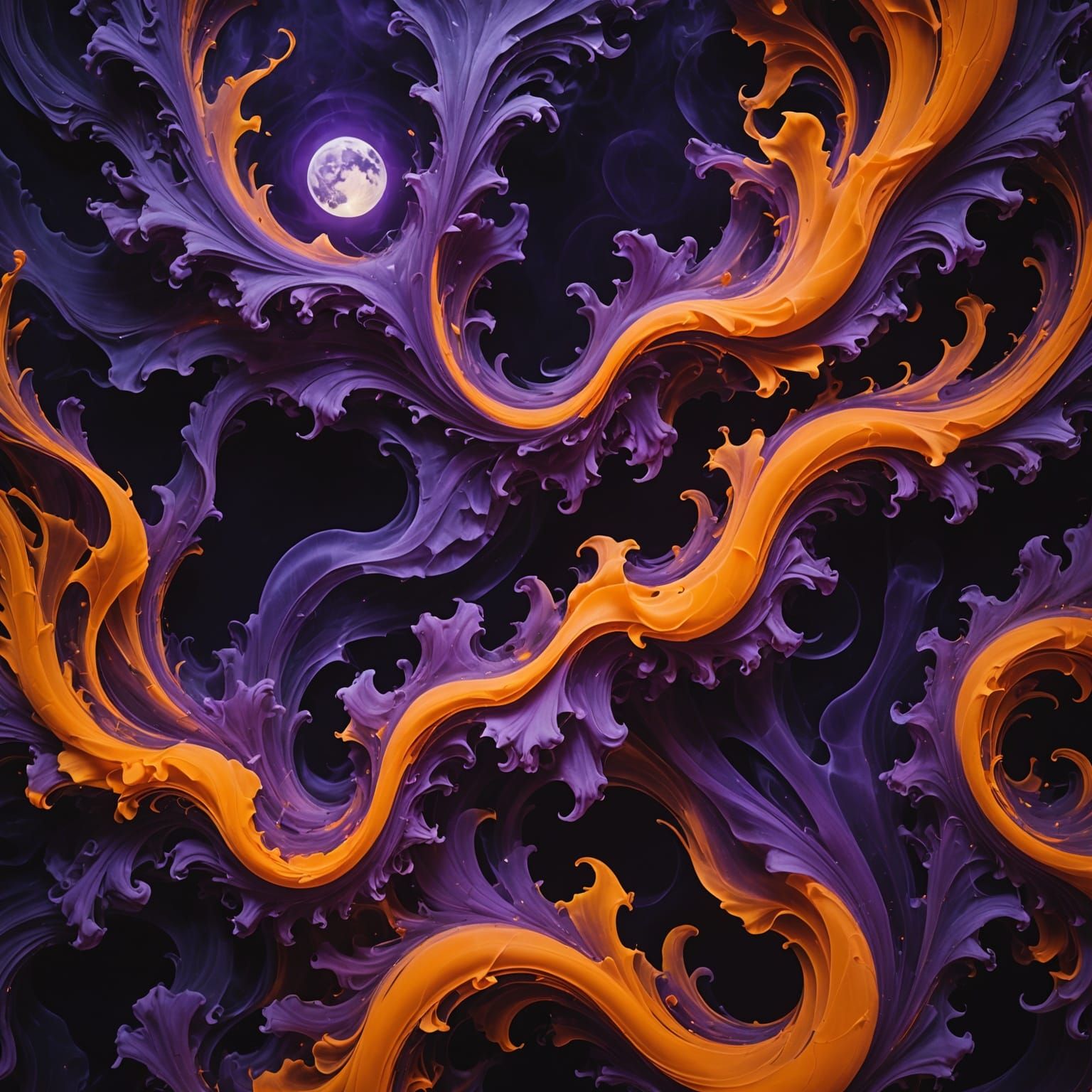 Surreal, Ghostly Abstraction in Vibrant, Haunting Colors