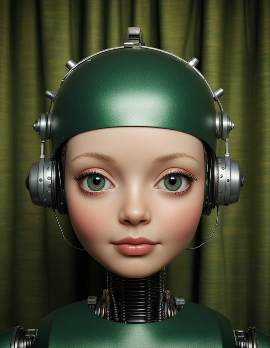 Android Child Portrait in Poetic Impressionism Style