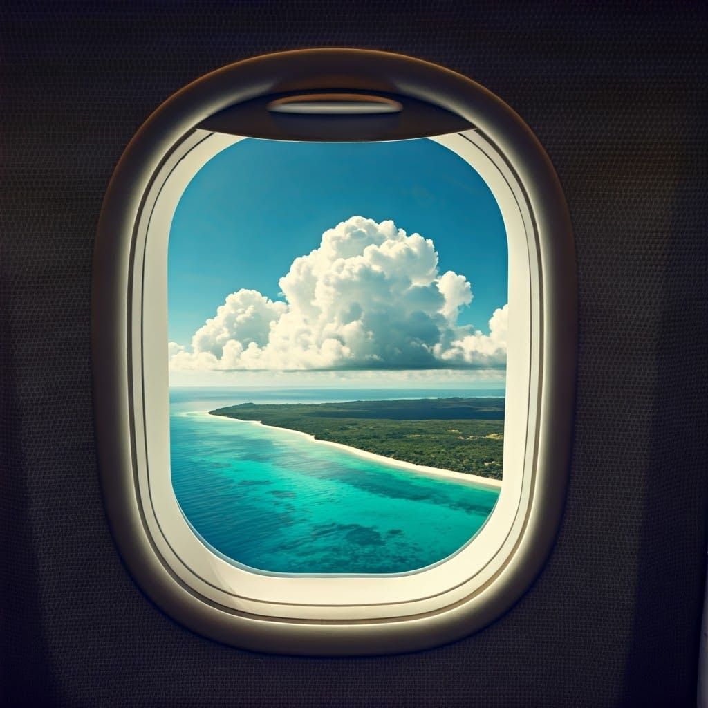 View from an airplane window
