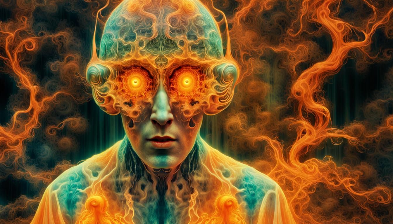 Surreal Spirits Perform Ritual in Hallucinating Brain