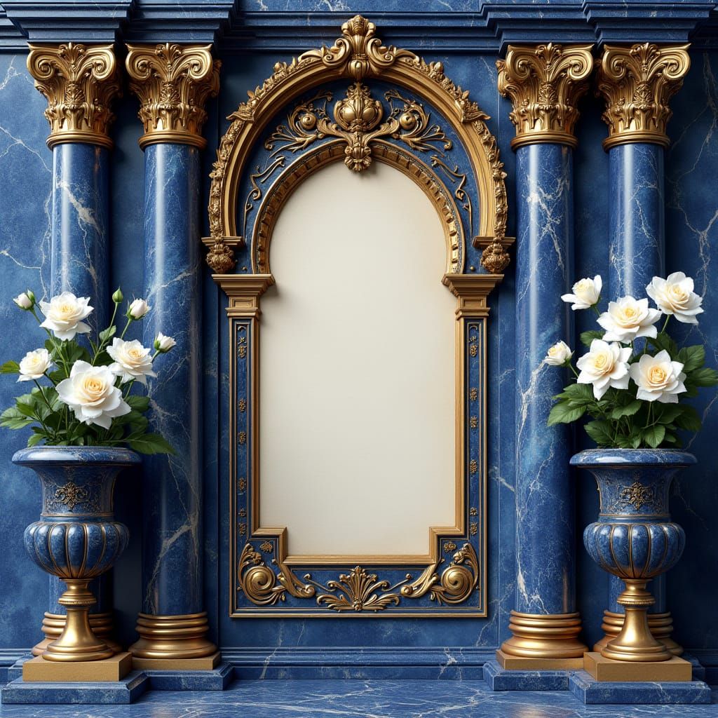 Sapphire Majesty: A Modern Title Page Masterpiece