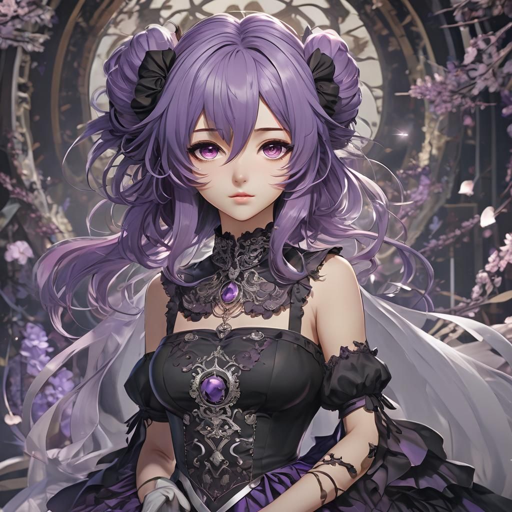 Anime Girl Portrait in Noble Dress