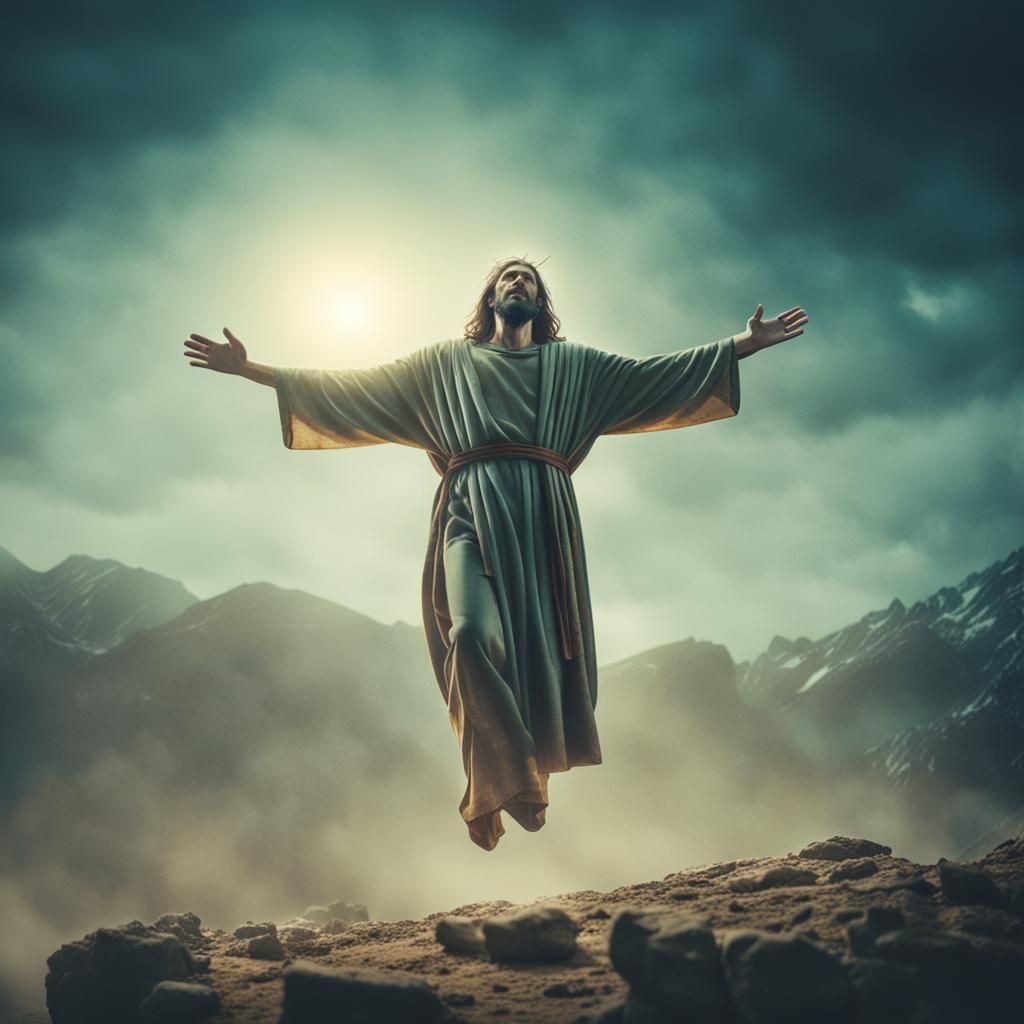 Shining Resurrection of Jesus Christ: A Cinematic Still