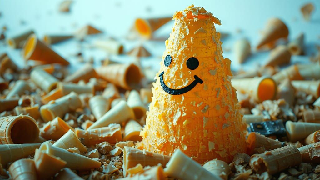 Hyper-Realistic CGI of Melting Plastic Cone