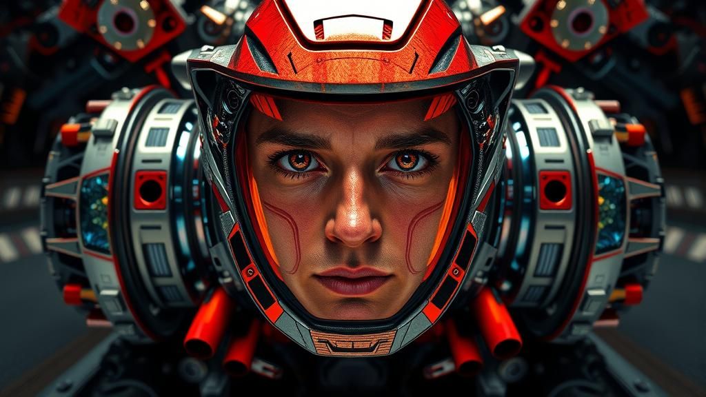 Futuristic Sci-Fi Scene with Intricate Mech Details