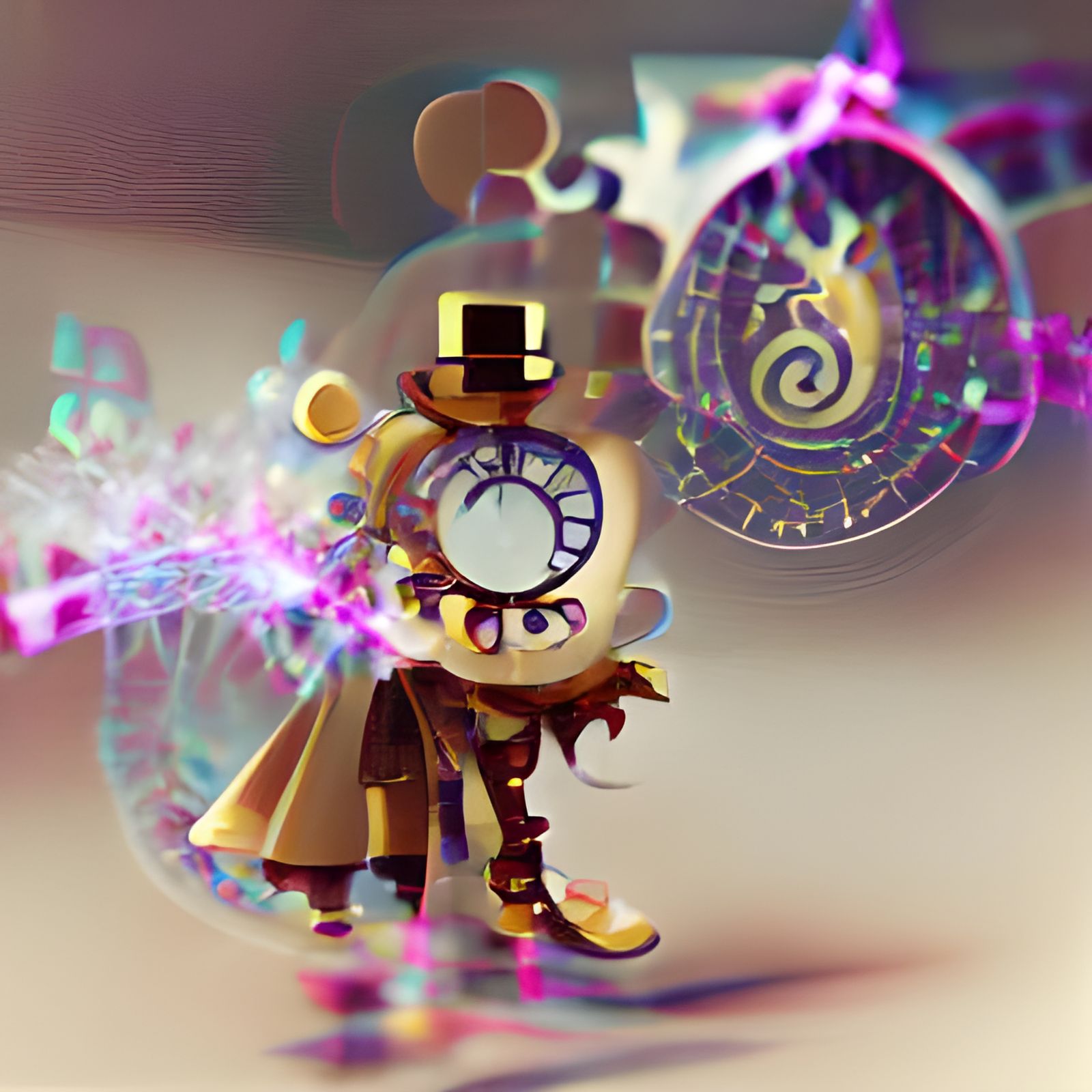 Magical Clockwork Mechanism with Intricate Details