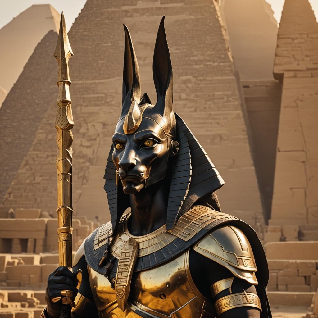 Anubis with Lance in Golden Hour Light