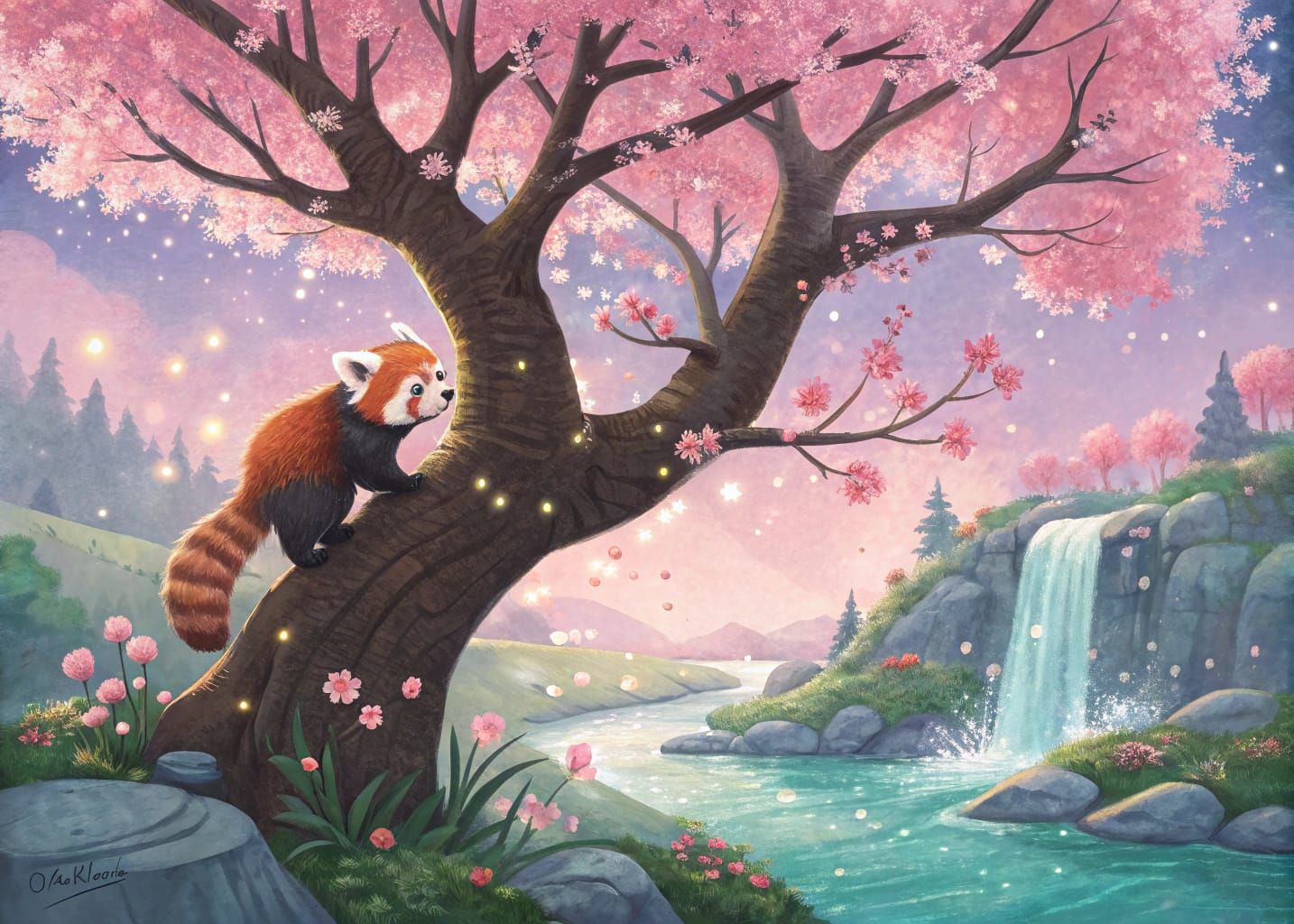 Cute friendly Red Panda