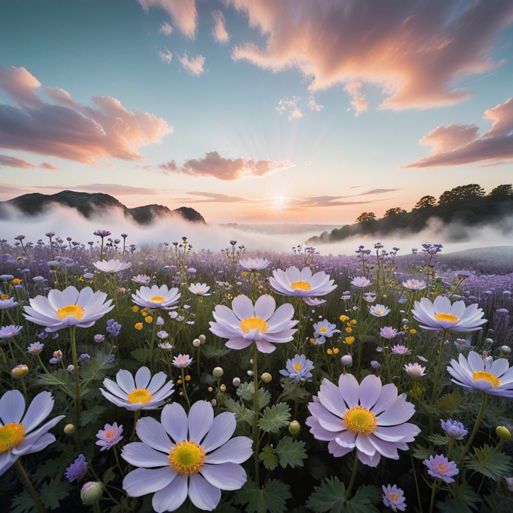 Celestial blossoms awaken in dreams of forgotten whispers