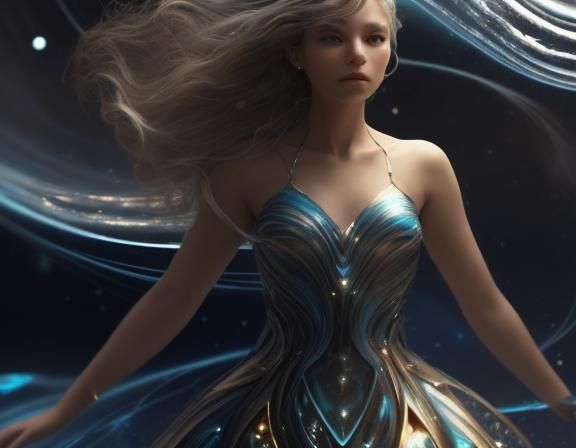 Quantum Woman Portrait in Octane 3D Render
