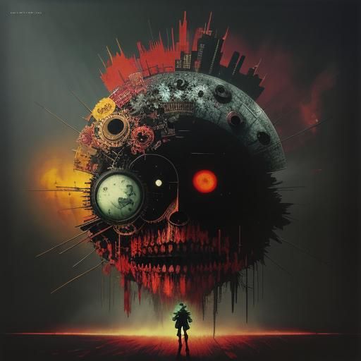 Demonic Close-Up in Glitchy Analog Horror Style