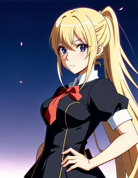 Cute Anime Girl in Cel-Shaded Style