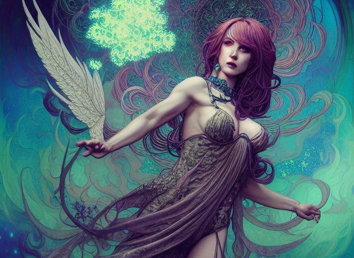 Zodiac Signs Coven in Art Nouveau Style