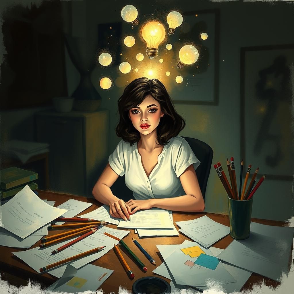 Ethereal Glow: A Creative Woman's Inspiration