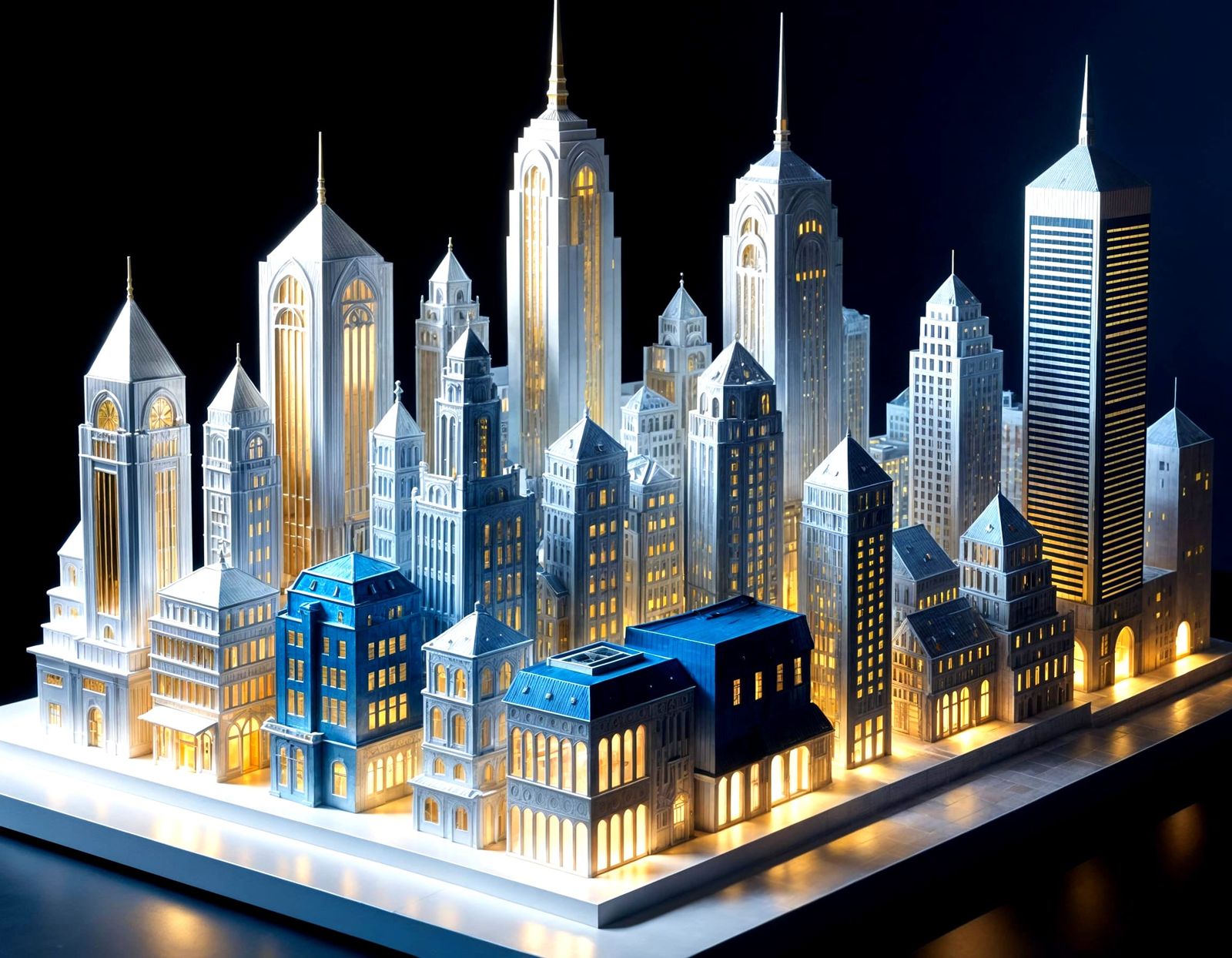 Intricate Paper Cityscape with Tiny Cars