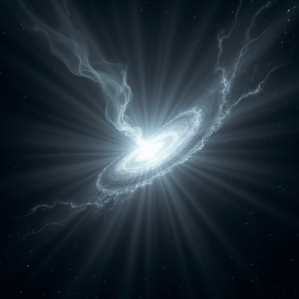 Ethereal Starscape with Light Energy Absorption