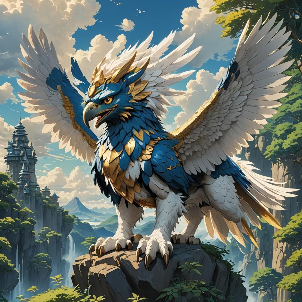 Majestic Gryphon Inspired by Studio Ghibli Anime