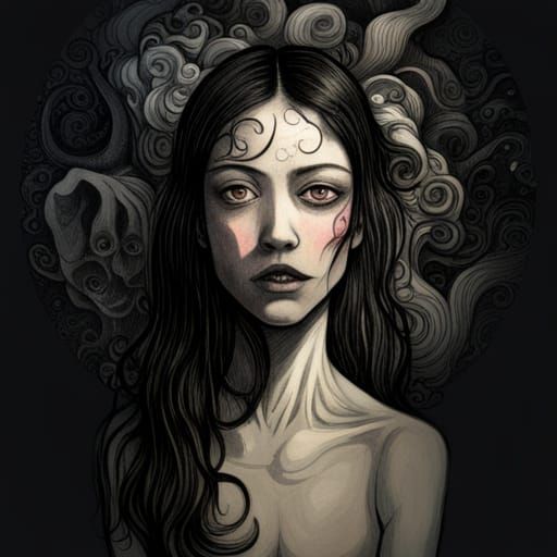 Terrifying Tentacle Monster in Manga Style