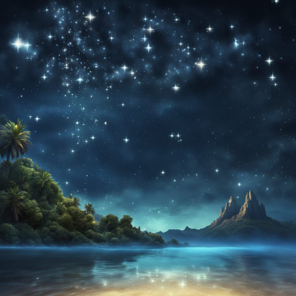 Summer Night Sky Filled with Stars