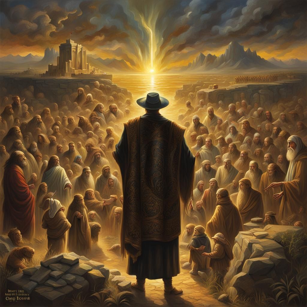 Sinister Torah in Eden, Dark Fantasy Art