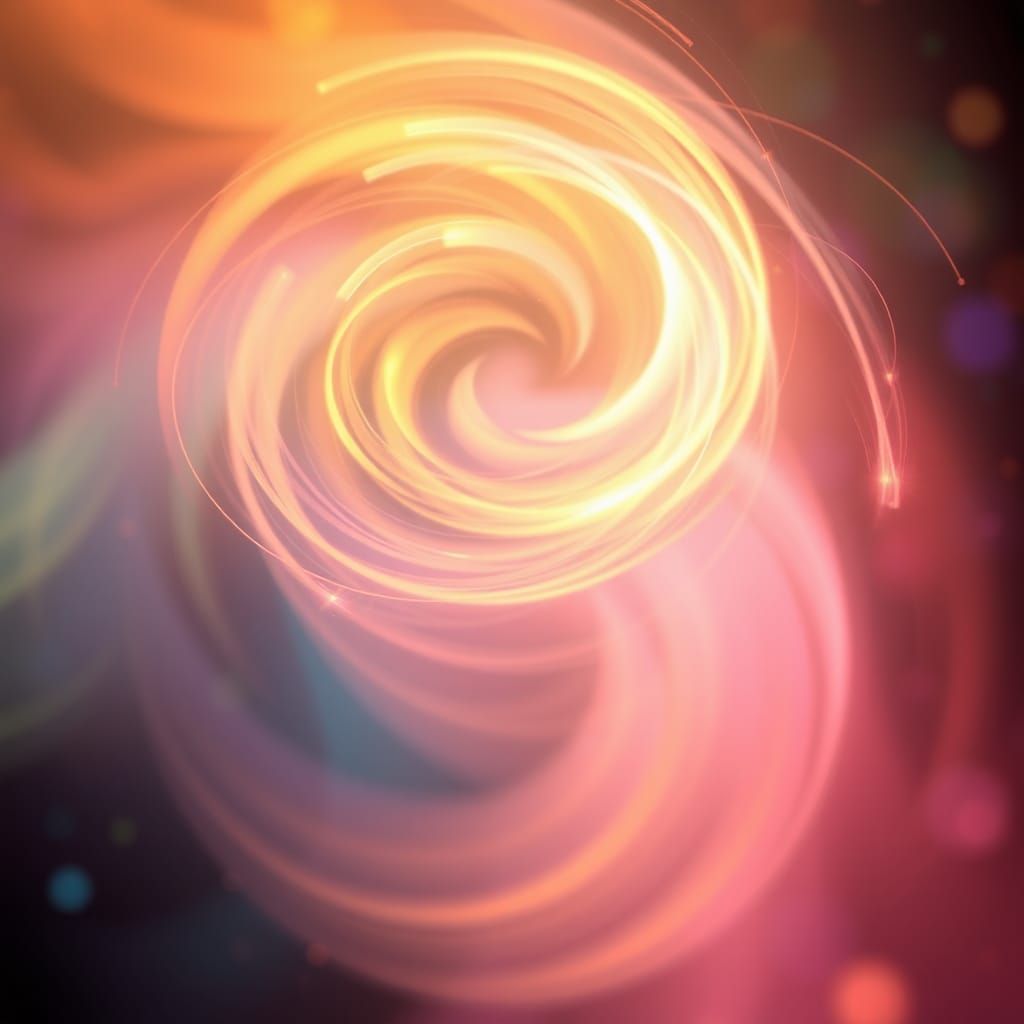 Sound of Laughter: Swirling Aurora of Iridescent Colors