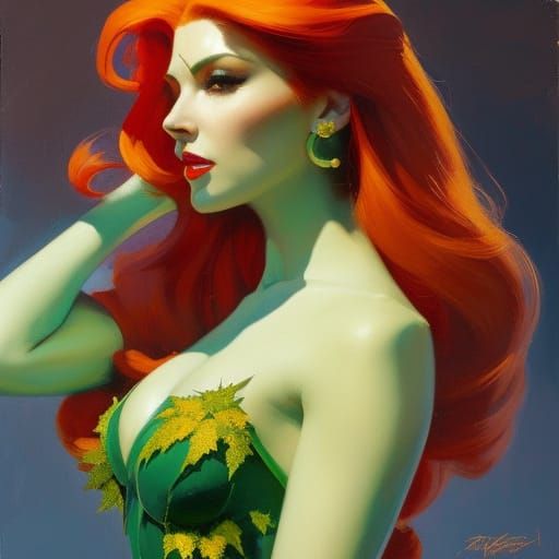 Poison Ivy as Overwatch Character: Organic Portrait