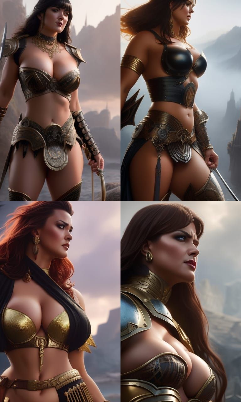 Voluptuous Warrior Princess: Detailed 8K Render