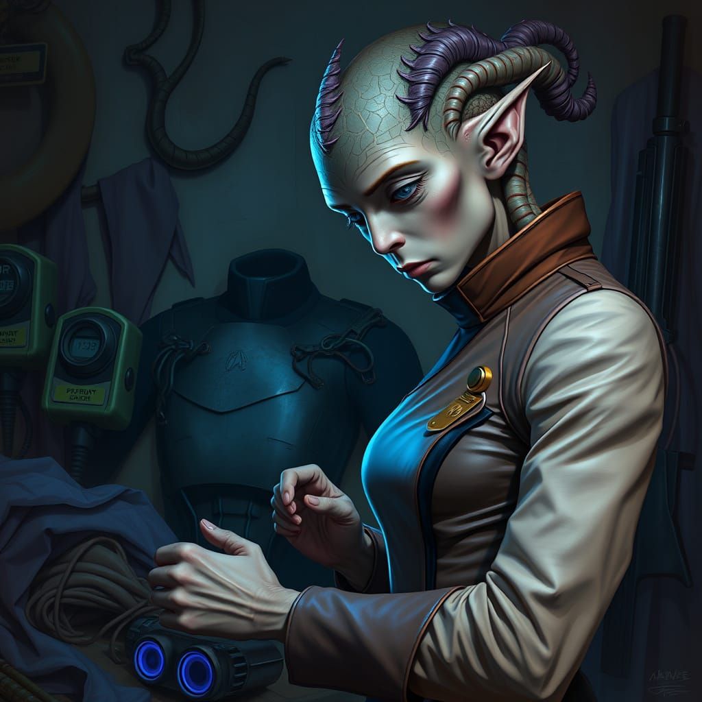 Towering Fungal Dressmaker Focuses on Starfleet Uniform