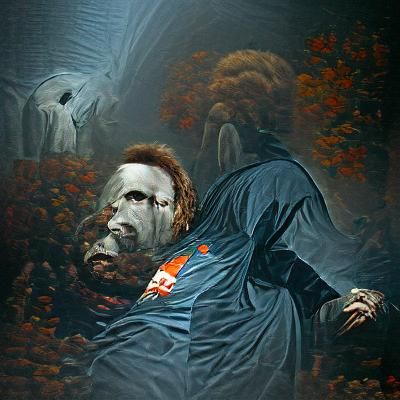 Michael Myers in Horror Art Style
