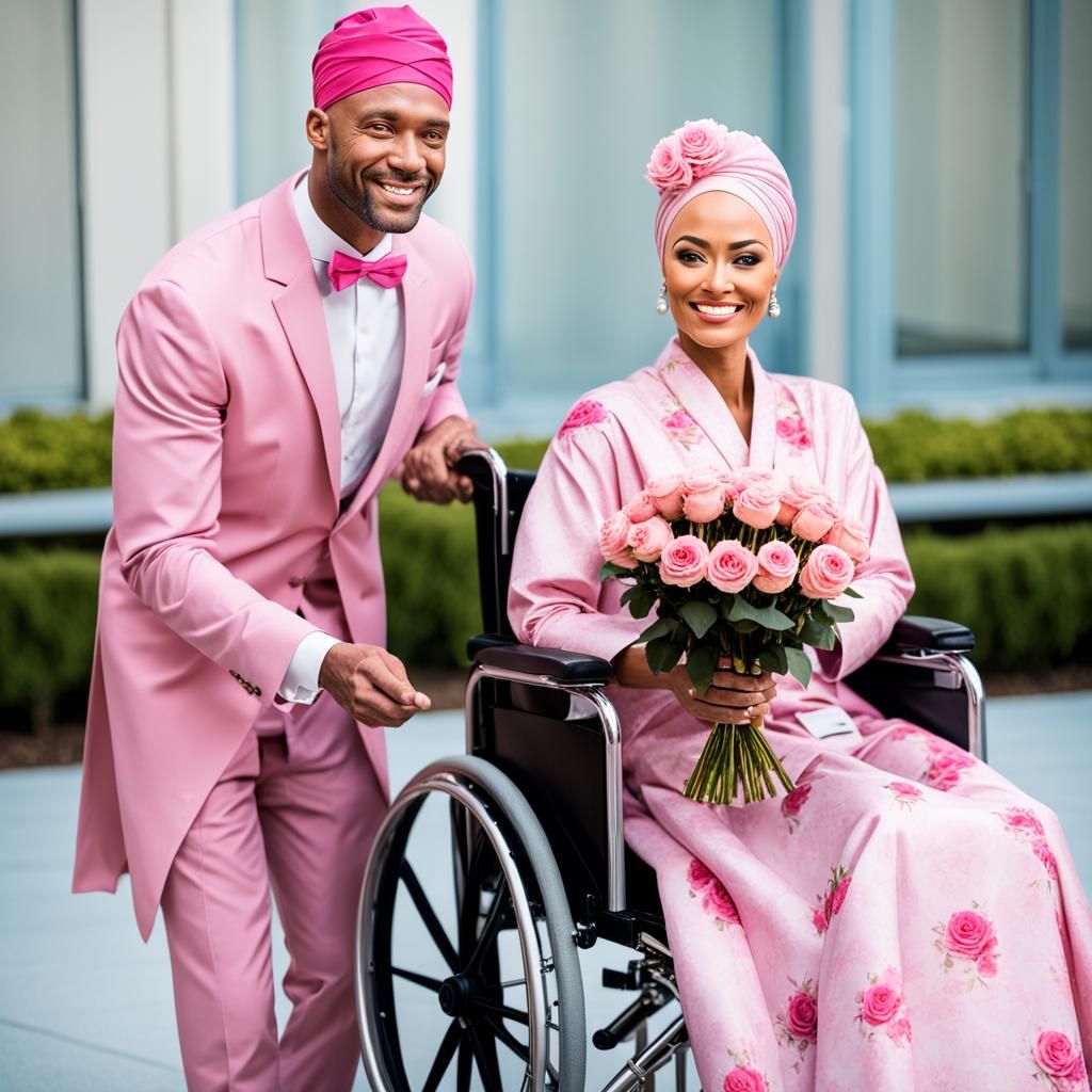 Woman in Wheelchair Receives Roses: Evokes Resilience